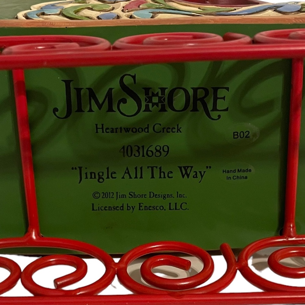 Jim Shore Heartwood Creek Jingle All The Way Christmas Sleigh w/ Ornaments NWT - Picture 7 of 9